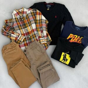 Polo by Ralph Lauren Boys Plaid Bundle with Khakis Size 3T